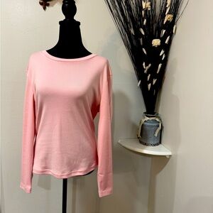 SHEIN Curve Long Sleeve PullOver Pink Top Size 0X NWOT